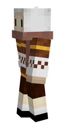 Brown skin: body, left side render
