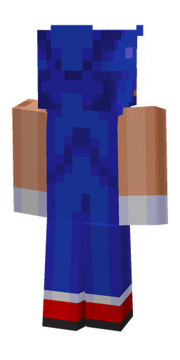 Blue skin: body, back render