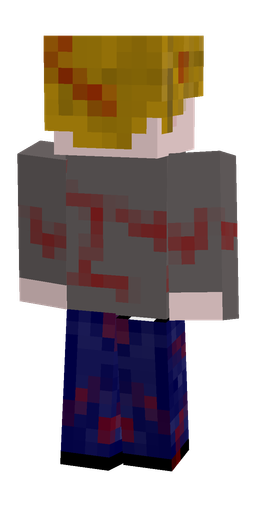 Blue skin: body, back render