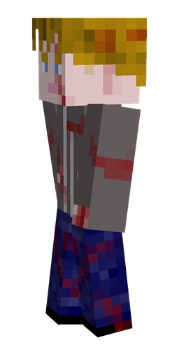 Blue skin: body, left side render