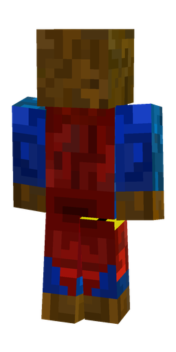 Blue skin: body, back render