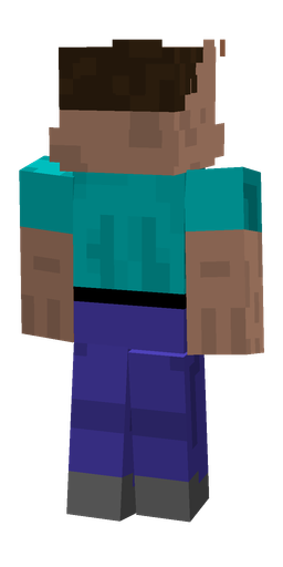 Blue skin: body, back render