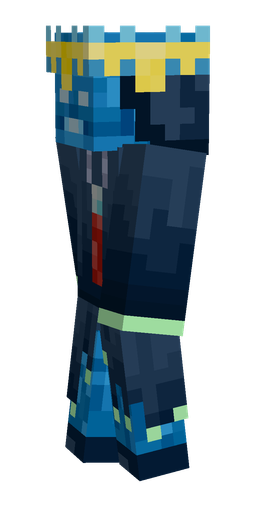 Blue skin: body, left side render
