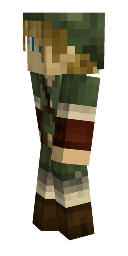 Brown skin: body, left side render