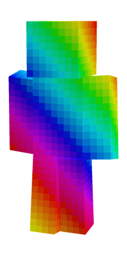 Blue skin: body, back render