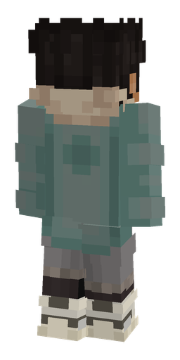 Black skin: body, back render