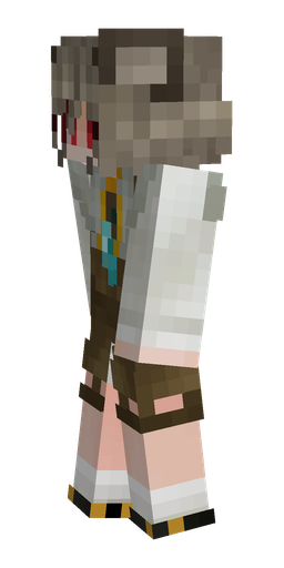 Brown skin: body, left side render