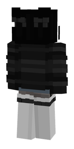 Black skin: body, back render