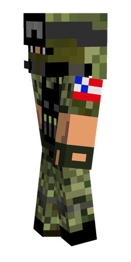 Black skin: body, left side render