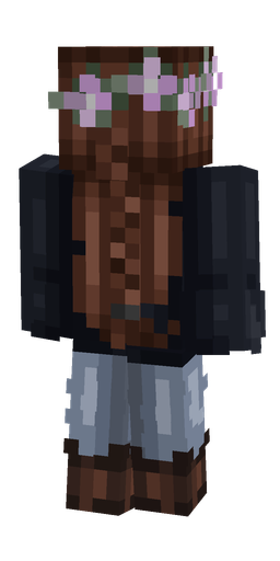 Black skin: body, back render