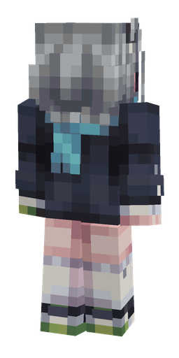 Black skin: body, back render
