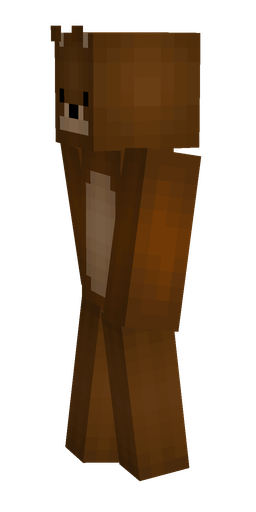 Brown skin: body, left side render