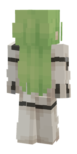 Green skin: body, back render
