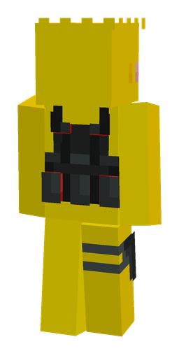 Black skin: body, back render