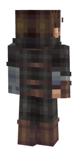 Black skin: body, back render