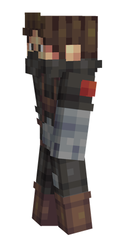 Black skin: body, left side render
