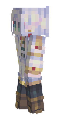 Blue skin: body, left side render