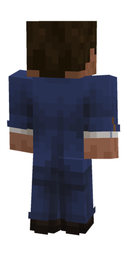 Blue skin: body, back render
