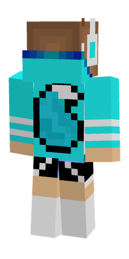 Blue skin: body, back render
