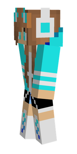 Blue skin: body, left side render