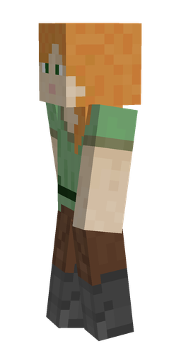 Green skin: body, left side render