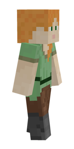 Green skin: body, right side render