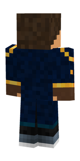 Black skin: body, back render