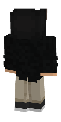 Black skin: body, back render