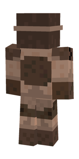 Brown skin: body, back render