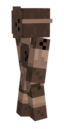 Brown skin: body, left side render