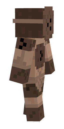Brown skin: body, right side render