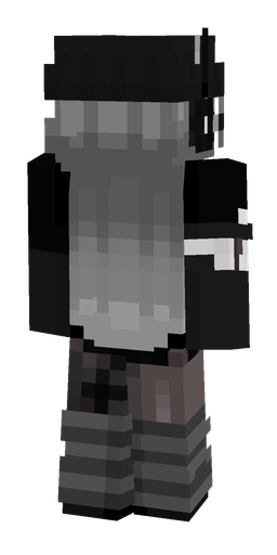 Black skin: body, back render