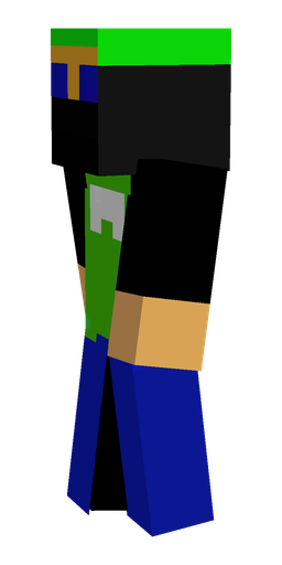 Black skin: body, left side render