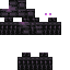 Black skin: raw texture render