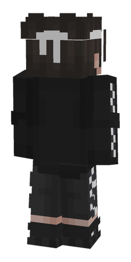 Black skin: body, back render