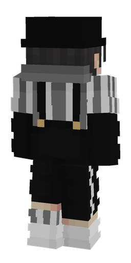 Black skin: body, back render