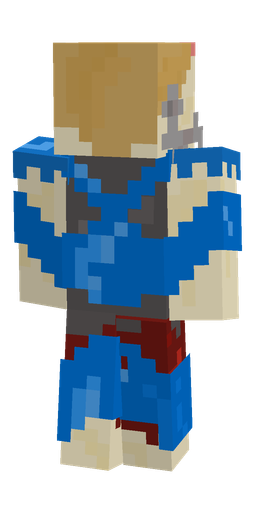 Blue skin: body, back render