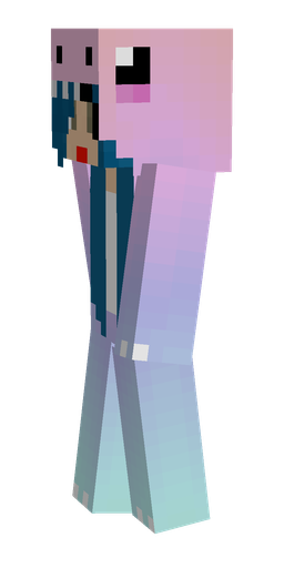 Blue skin: body, left side render