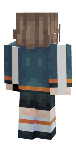 Blue skin: body, back render