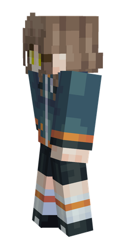 Blue skin: body, left side render