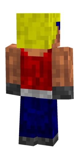 Blue skin: body, back render