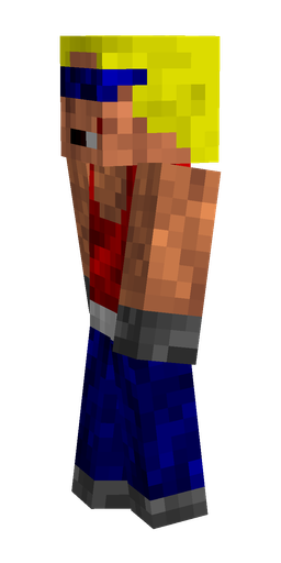 Blue skin: body, left side render