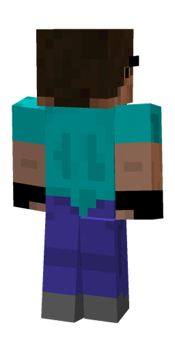Black skin: body, back render