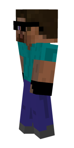 Black skin: body, left side render