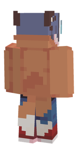 Blue skin: body, back render