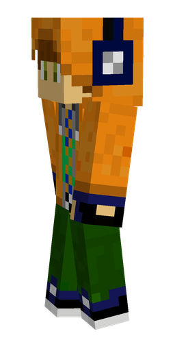 Brown skin: body, left side render