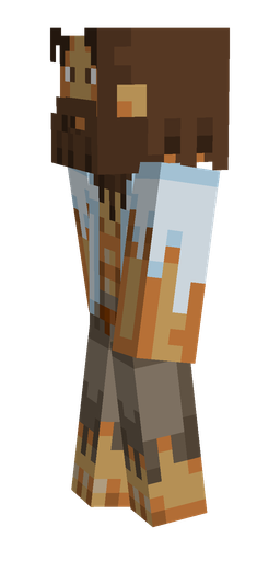 Blue skin: body, left side render