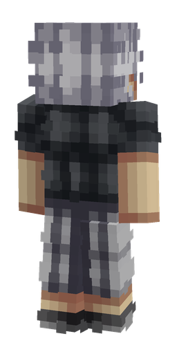 Black skin: body, back render