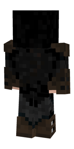 Black skin: body, back render
