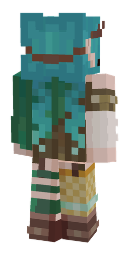 Blue skin: body, back render